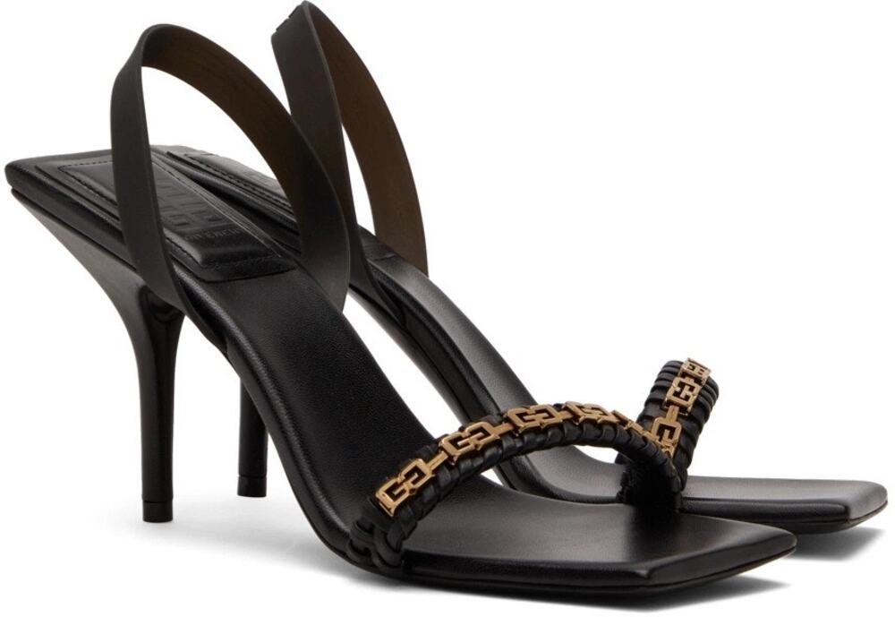 Givenchy Sandals Heels Square Toe Stiletto Party Statement MISMATCHED SIZING 6/7